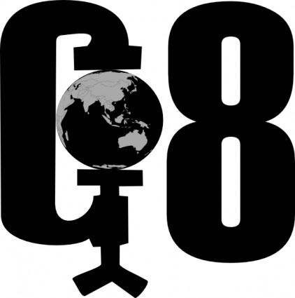 econômica do G8 reunidos clip-art