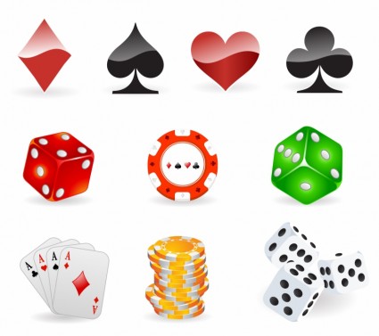 le icone di gioco d'azzardo