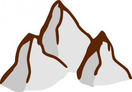 permainan peta simbol pegunungan clip art