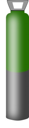Gas-Zylinder grau und dunkel grün Hochdruck für Argon