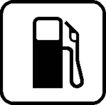 benzin istasyonu işareti kurulu vektör