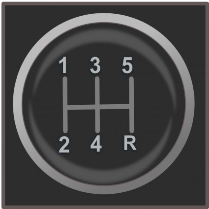 ícone de botão de mudança de engrenagem