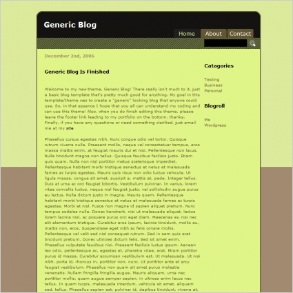 modelo genérico de blog