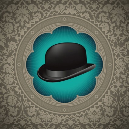 Gentleman Hat Background Vector