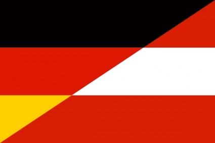 Deutsche österreichische Flagge Hybrid ClipArt