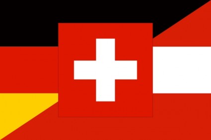 Deutsche Sprache-Flagge-ClipArt-Grafik