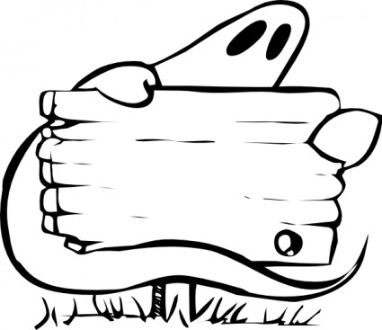 Ghost avec clipart signe