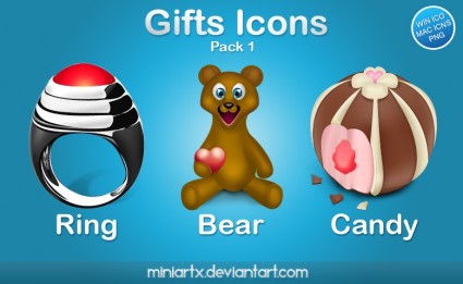 icone regali confezione pack di icone