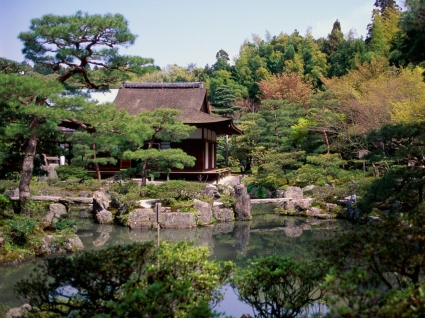 mondo di Ginkakuji tempio Sfondi Giappone