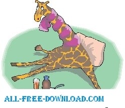 giraffa malata