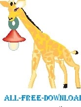 jirafa con linterna