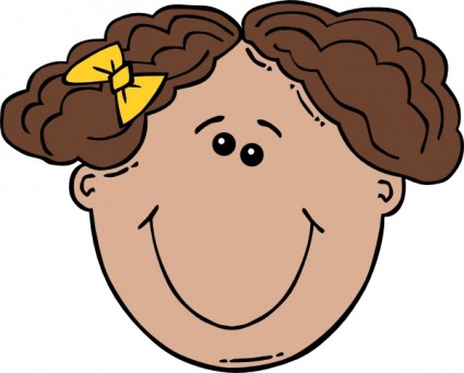 Girl Face Cartoon Clip Art-vector Clip Art-free Vector Free Download