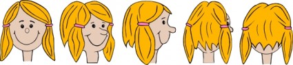 gadis wajah karakter pengembangan clip art