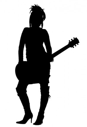 silhouette de rocker fille
