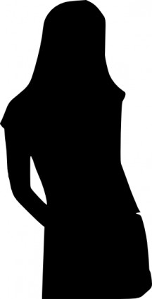 image clipart silhouette fille