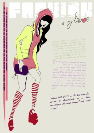 Mädchen Mode Illustrator Vektor