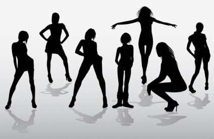 Girls Silhouettes Free Vector
