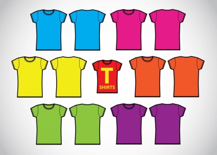 Girls T Shirts Template Vectors