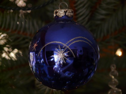 cristal bola de adorno de Navidad