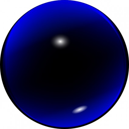 ClipArt palla di vetro blu