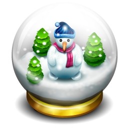 كرة الثلج الزجاج