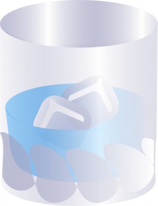 Glas Wasser Eiswürfel ClipArt