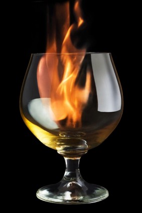 Glas in der Flamme-Bild