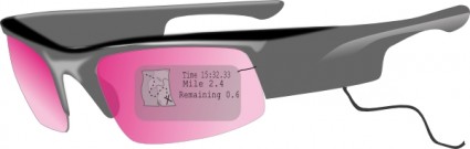 kacamata dengan gps clip art