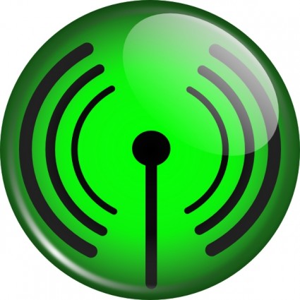 ClipArt simbolo di wifi vetroso