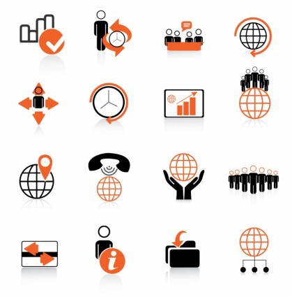 ícones de negócios globais