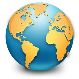 carte du monde global de la terre