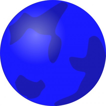 clip art de globo azul