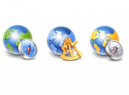Globe ikon ikon paket
