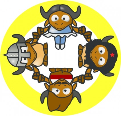 GNU lingkaran clip art