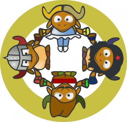 GNU lingkaran clip art