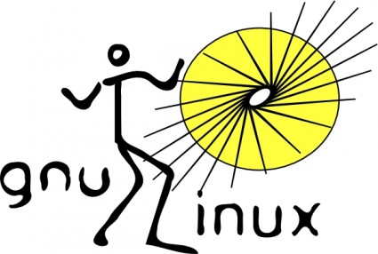 GNU linux disco danza clip art
