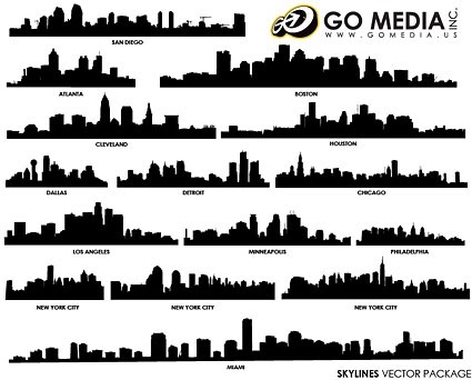 Go Media produziert Vector Gebäude silhouette