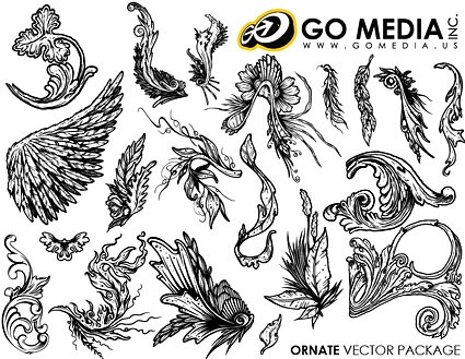 Go Media Produced Vector Continental And Lace Wings
