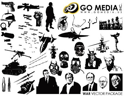 los medios de comunicación vector producido guerra theme go