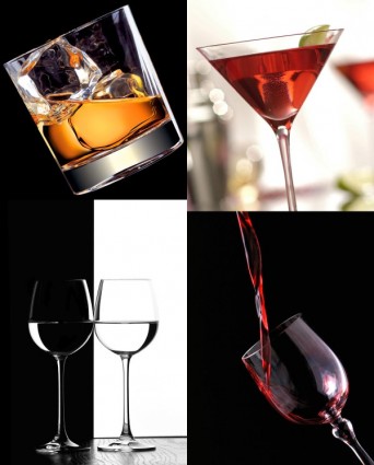 imagen de alta definición de copa y vino