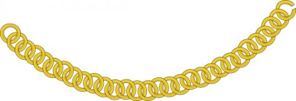 cadena de oro curvado como un clip art de collar