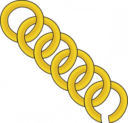 złoty łańcuch okrągły linki clipart