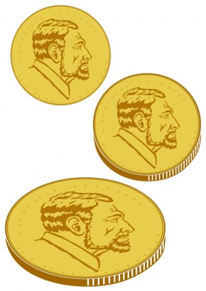 Goldmünze für plotter