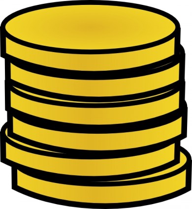moedas de ouro em uma pilha de clip-art