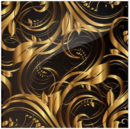 Gold elegante florale Muster Vektor