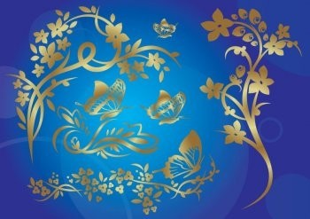 diseño de oro naturaleza vectorial eps illustrator
