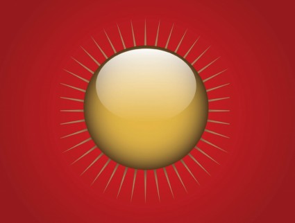 ゴールド太陽ボタン
