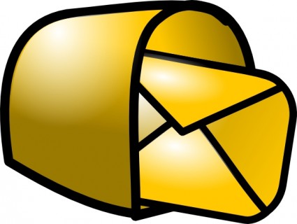 Gold Thema Postfach e-Mail-ClipArt