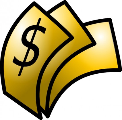 dollari di denaro oro tema ClipArt