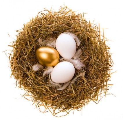 Золотое яйцо гнездо фотографии hd